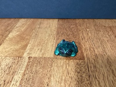 Unique Green Black Metal Frog Figure Hallow Handmade