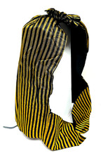 ADULT EGYPTIAN HEADPIECE COVER - BLACK GOLD