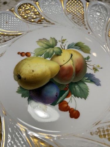 Meissen Porcelain Plate Hand Painted and Gilded, circa 1870 - Picture 2 of 3