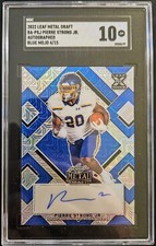 SGC 10 PIERRE STRONG JR 2022 LEAF METAL BLUE MOJO RC AUTO 4/15 AUTOGRAPH ROOKIE
