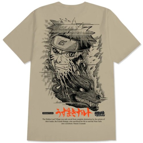 Primitive Skate X Naruto Shippuden Men's T-Shirt Dirty P Beast Anime Tee - Picture 2 of 7