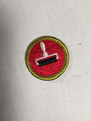 Print Making Boy Scout Merit Badge plastic back BSA Activity Patch