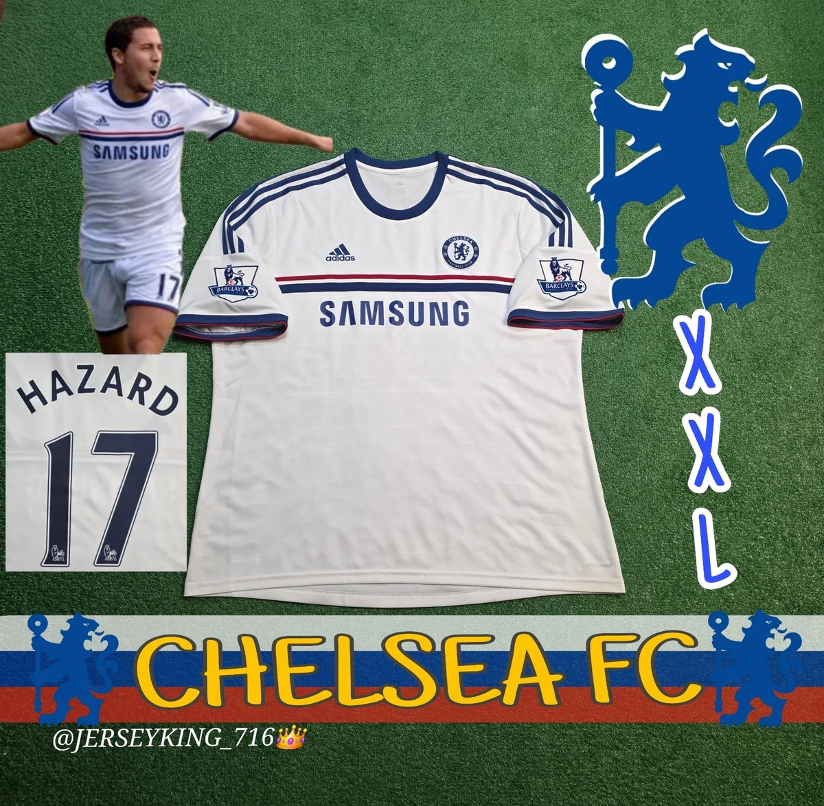adidas Eden Hazard Chelsea International Club Soccer Fan Apparel