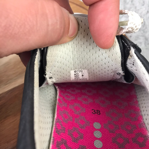 Scarpe da golf Ecco donna EU 38/US 7 sneakers senza punte in pelle nera - Foto 14 di 16