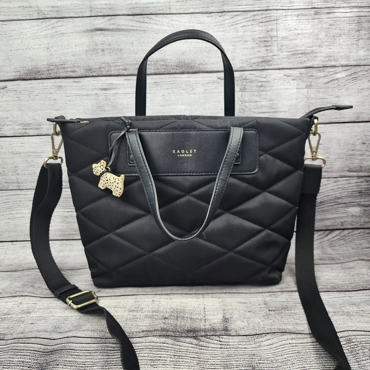RADLEY LONDON Black Nylon Tote with Charm Radley London Spring Park Nylon Tote w | Mercari main image 3