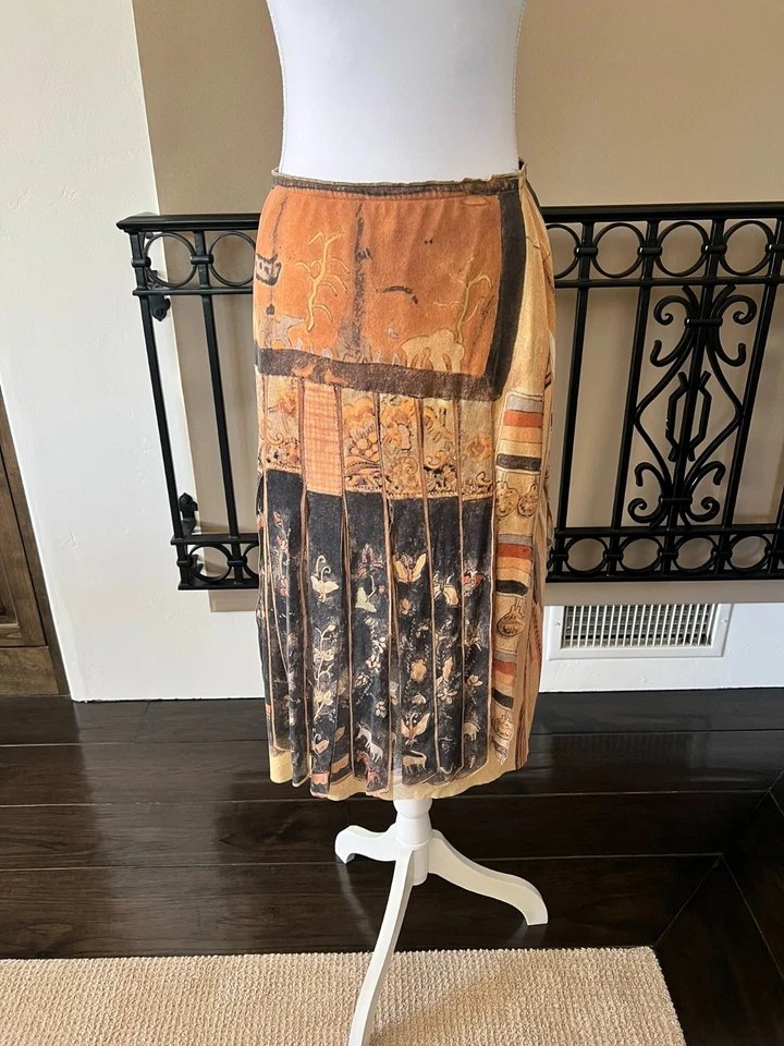 Vintage Vivienne Tam Skirt and Top Nylon Set with Abstract Design- Size 2  - Image 4 of 4