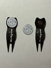 (1) Lahinch Golf Club Crosshairs Divot Tool & 1" Coin Style Golf Marker