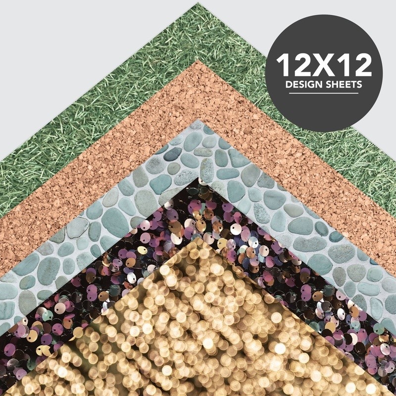 Texture Paper Pad 12x12 50 Sheets 25 Designs Scrapbooking DIY Crafts Card Making