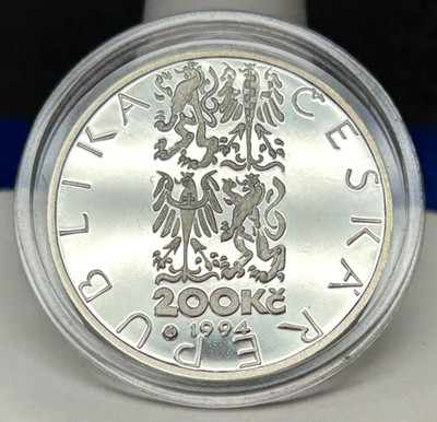 1994 Chech Republic ''Tram in Brno'' 200 Korun Proof Silver Coin - Rare Find