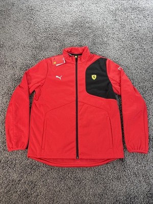 Puma Scuderia Ferrari Race Track Jacket Red Black Size Mens Medium NWT