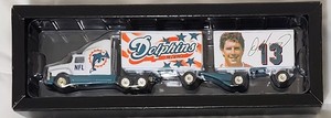 NFL TeamMates ft Dan Marino QBClub 1:80 DBL Trailer DieCast 1998 Wht Rose Collec