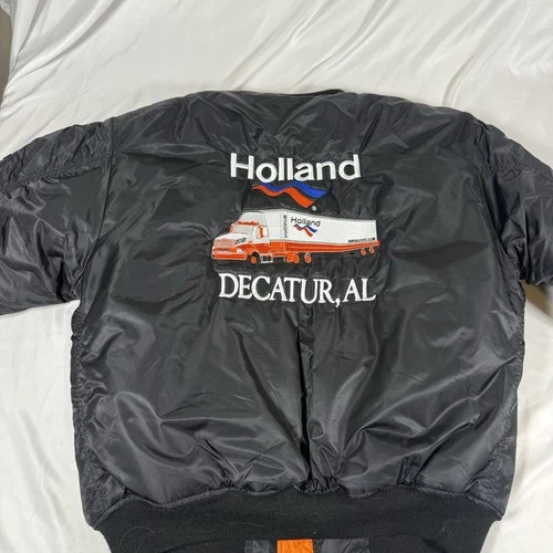 Holland Trucking Decatur AL Teamsters 402 Jacket Mens 2XL Embroidered Workwear - product listing photo