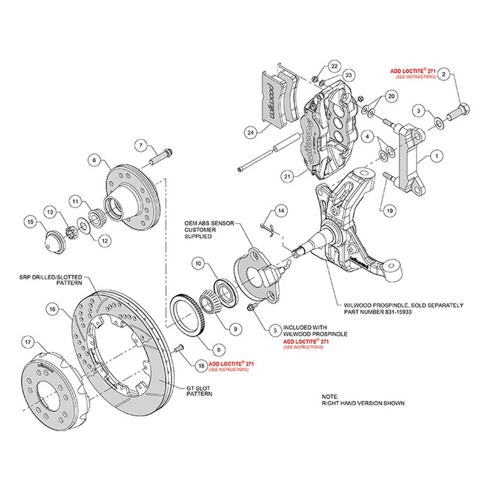 Wilwood Forjado Estrecho Superlite 6R Big Brake Kit Chevy/GMC C1500/C2500 88-9... Foto 3 de 4