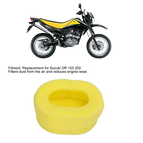 ˘Double Foam Air Intake Filter Cleaner Motorcycle Parts For DR 125 200 - Picture 2 of 12