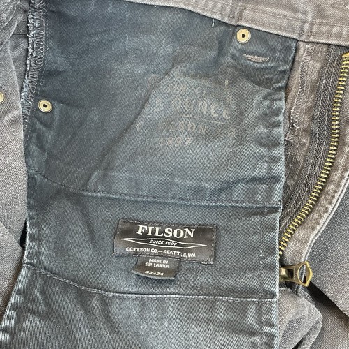 C C Filson Raven Mens 33x34(Tag) Dark Gray Dry Tin Cloth 10.5OZ Pockets Cotton - Picture 8 of 24