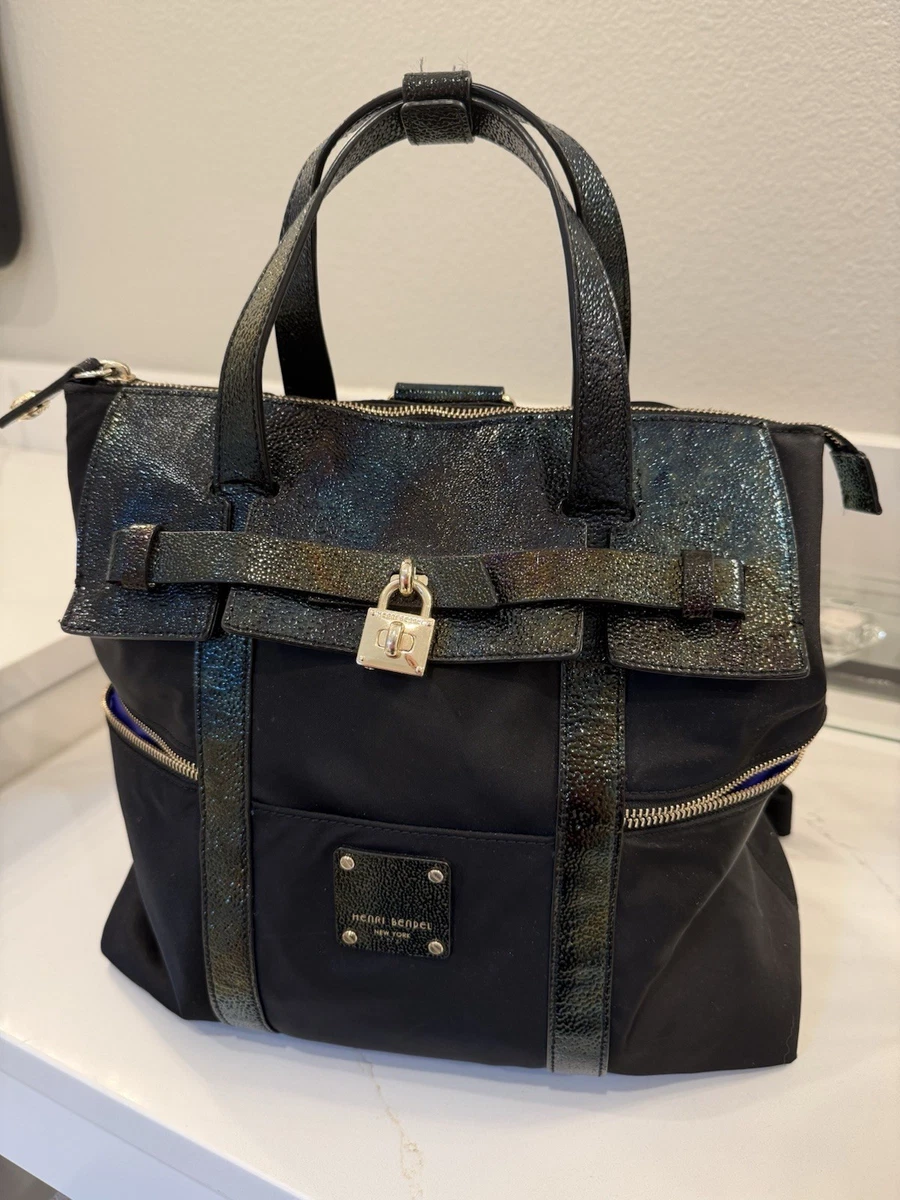 Rare Petrol Henri Bendel Black Jetsetter -  top handle, crossbody, backpack Henri Bendel Rare Petrol Mini Jetsetter Top Handle  main image 3