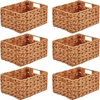 Mdesign Aufbewahrung Flechtkorb Schrankkorb Regalbox Organizer 6Er Set Braun