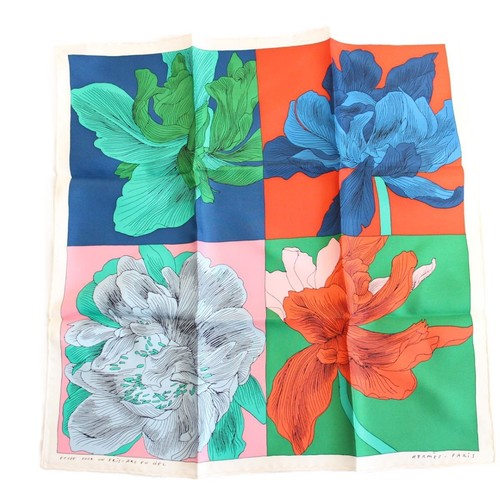 discount! Hermes Carre Gavloche 45 Scarf Iris' Etude Silk 100 Ioki r22_0528