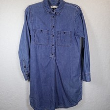 Madewell Popover Denim Shirt Dress Size Medium