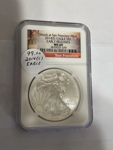 2014 Silver Eagle NGC MS69 999 Fine Silver
