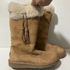 UGG Australia Women’s Boots Plumdale Cuff Fleece Lined Zip Size UK 6.5  EU39