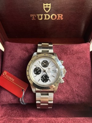 TUDOR Oysterdate Big Block 79180 40MM WHITE Dial Stainless Steel Full Set - WOW!