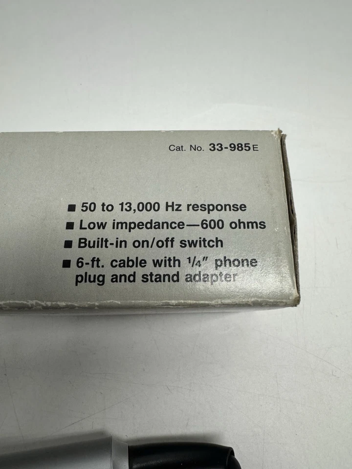 VINTAGE NOS REALISTIC Omnidirectional Microphone HIGHBALL-2 600 OHMS 33-985E - Image 4 of 4