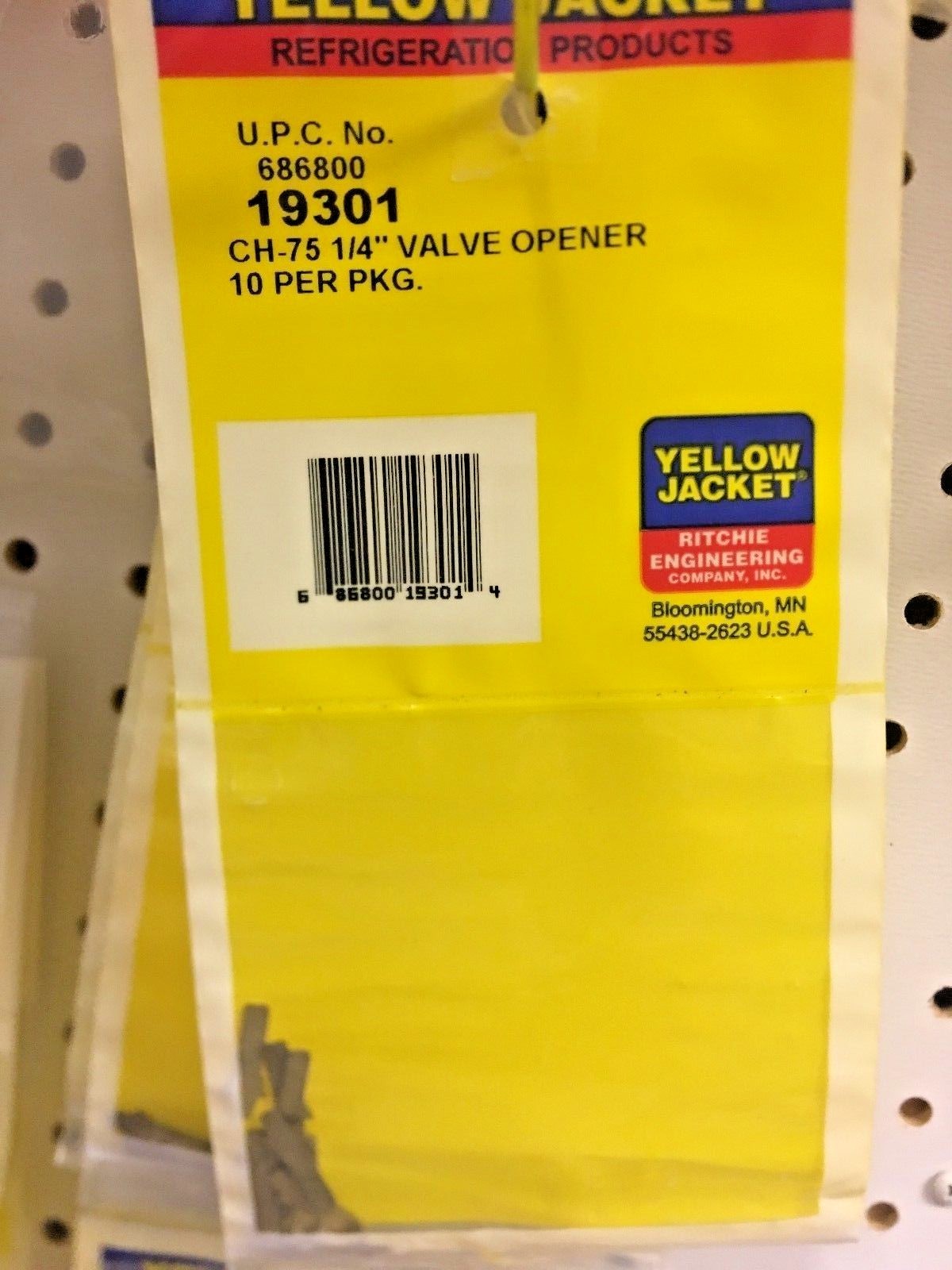 YELLOWJACKET 1/4" Replacement Flat Valve Core Stems, Hose End