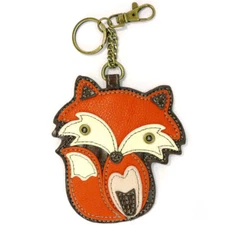 Chala Foxy Fox Western Inspired Key Chain Coin Purse Leather Bag Fob Charm