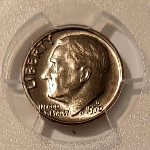 1970 D Roosevelt Dime Reverse of 1968 Variety FS-901 MS64 PCGS Toning - 第 3/4 張圖片