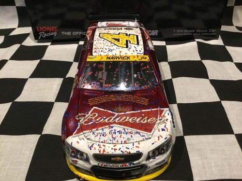 🔥 ELITE 1 of 24 2014 Kevin Harvick Budweiser Charlotte Win 1/24 NASCAR Diecast - Picture 13 of 23