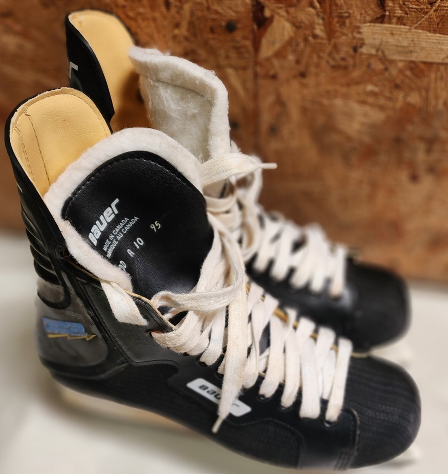 Men's Bauer Charger Black Ice Hockey Skates Size 10 D eBay