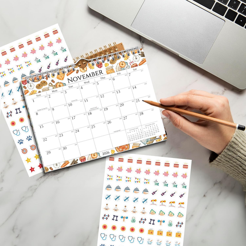 Calendario de pared pequeño CRANBURY de 8X6” 2025-2026 (temporadas), uso de julio de 2025 a diciembre de 2026 - Imagen 5 de 12