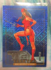 2024 '92 Marvel Masterpieces Platinum Elektra Blue Traxx Parallel Card 22