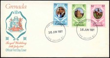 Grenada 1981 Royal Wedding FDC First Day Cover #C14974