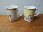 2 Royal Malvern Cups ugs Fine Bone China Cats Design Staffordshire England