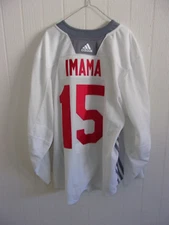 ARIZONA COYOTES Bokondji Imama worn white #15 practice jersey 21-22 rookie camps