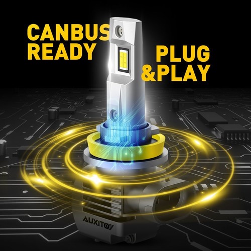 AUXITO Q16 12-LED H11 Headlight Beam Bulb Low Canbus Kit 24000LM Super Bright 2X - Picture 8 of 13