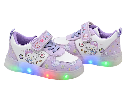 Sweet Kitty Girls Sneakers Light-Up Breathable Toddler Sport Shoes Kids Trainers - Picture 18 of 20