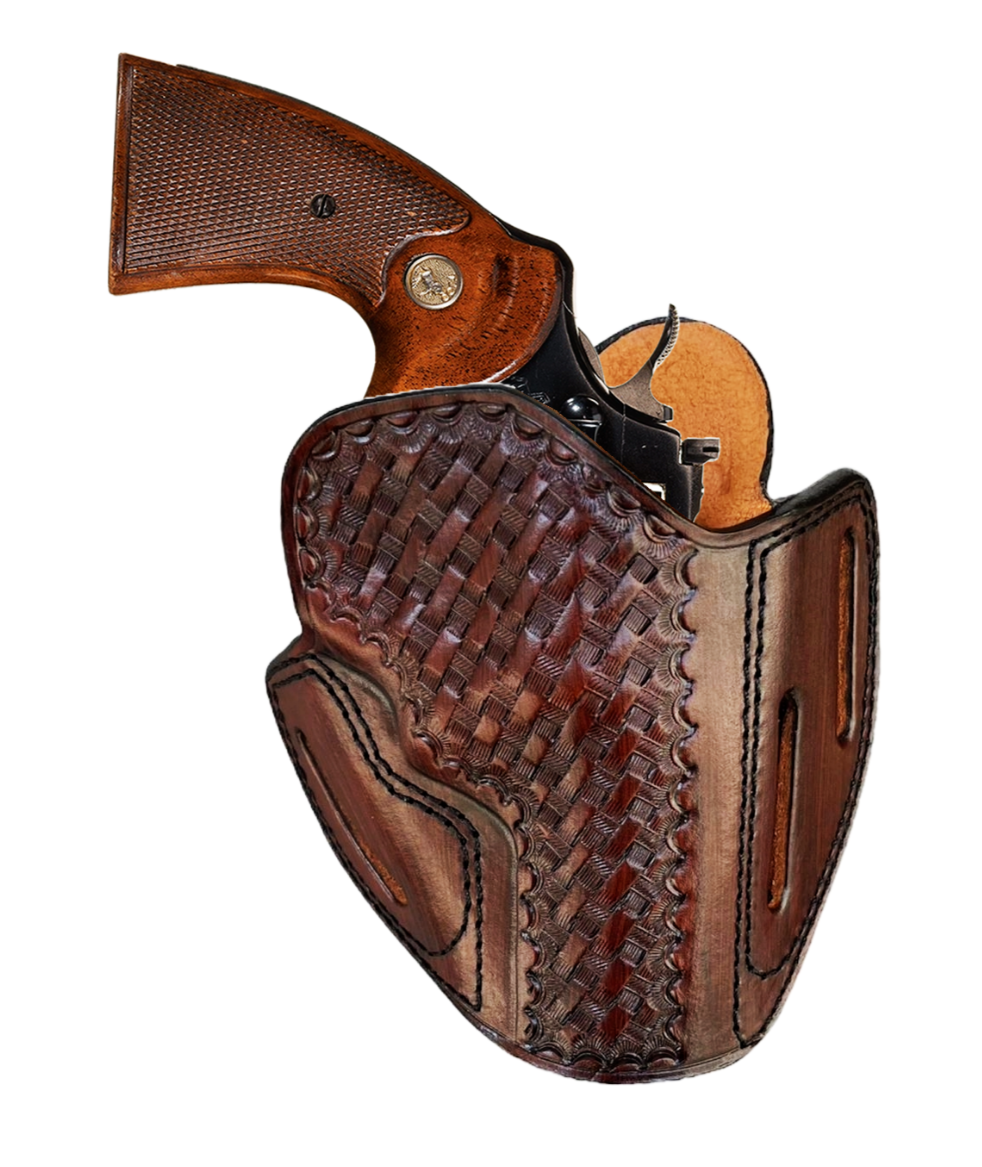 S&W Model 686 60 10 19 637 Leather Belt Holster with 3 Slot Loops-image