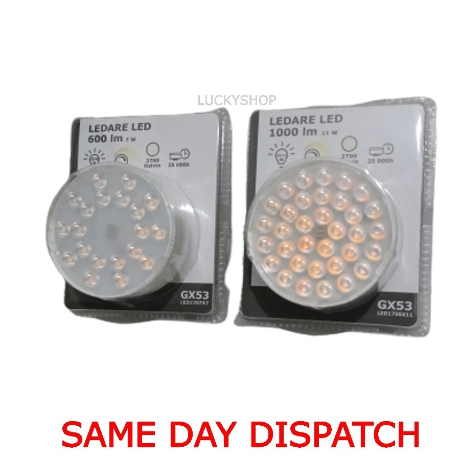 600lm GX53 LED Bulb 7W DIMMABLE Adjustable Beam Angle 2700K