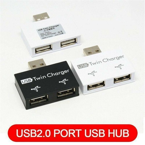 USB 2.0 Stecker auf zwei Ladegerät Dual 2 Port Splitter Hub Adapter Konverter - 第 2/13 張圖片