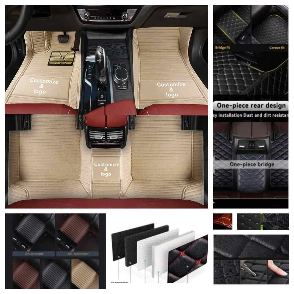 For Cadillac Car Floor Mats Cargo Liners Custom All Models Luxury Waterproof Foto 3 de 4