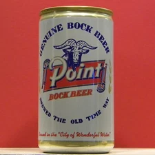 Point Genuine Bock Beer A/A Can Blue Goat Gold Bands Stevens Point Wisconsin W89