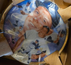 MICKEY MANTLE COMMEMORATIVE MINI PLATE AND TRIPLE CROWN BASEBALL YANKEES MLB HOF — photo 1