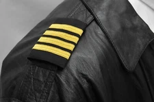 Aero Phoenix Professional Pilot Epaulets - Four Bar Gold Metallic-Hook & Loop
