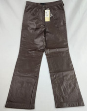 VINTAGE Mixit Womens sz 10 Leather Biker Pants Brown 149 Ladies