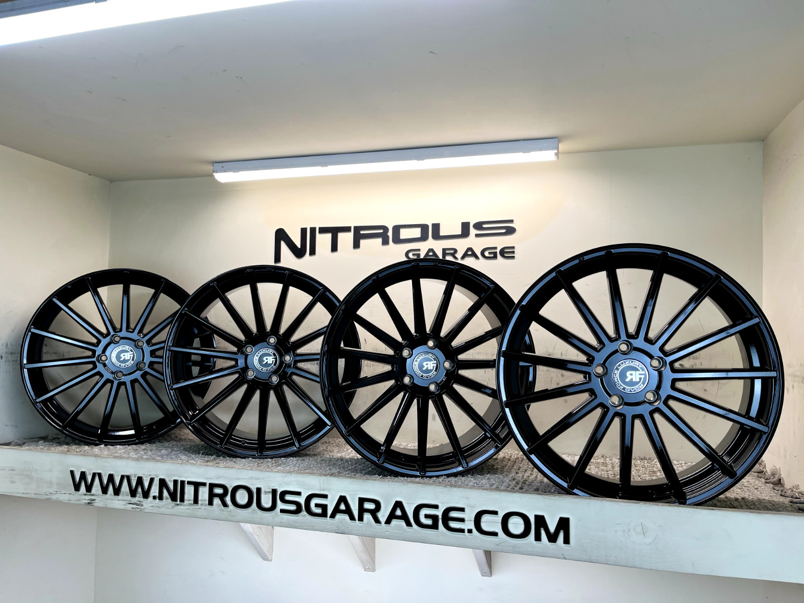 22 BLACK STAGGERED CONCAVE RF15 WHEELS MASERATI QUATTROPORTE & GHIBLI 2014-2024