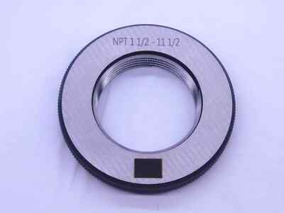 NEW 1 1/2 11 1/2 NPT L1 3 STEP PIPE THREAD RING GAGE 1.5 1.50 1.500 N.P.T. CHECK