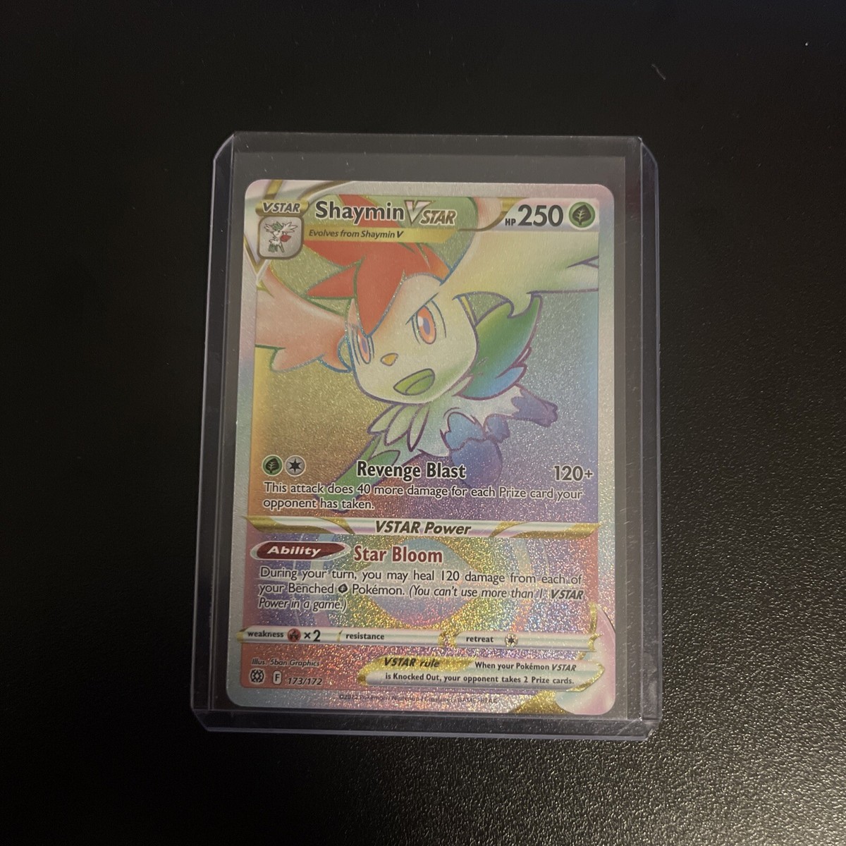 2022 Pokemon Brilliant Stars Shaymin Vstar Rainbow Rare Full